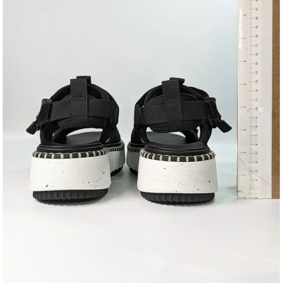 Chloe Lilli Women's Platform Nylon Sandals Black Size 42 IT / 12 US (MSRP $795) - Picture 8 of 12
